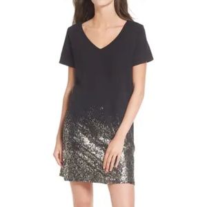BP Foil Detail T-Shirt Dress